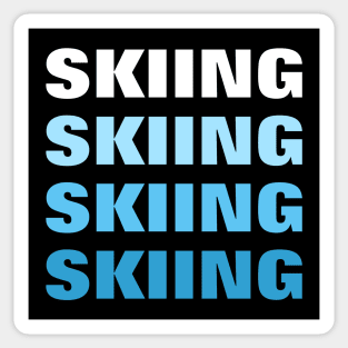 Skiing - Repeated Text Sticker